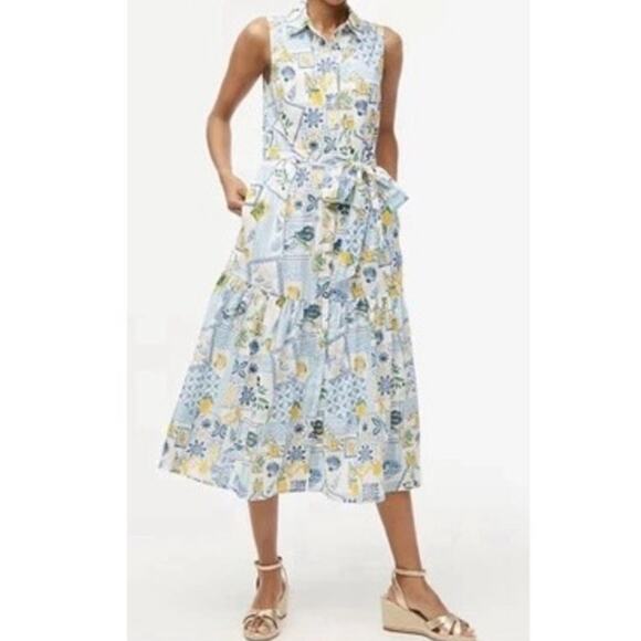 NWT J. Crew size 14 sleeveless midi dress - Picture 5 of 5